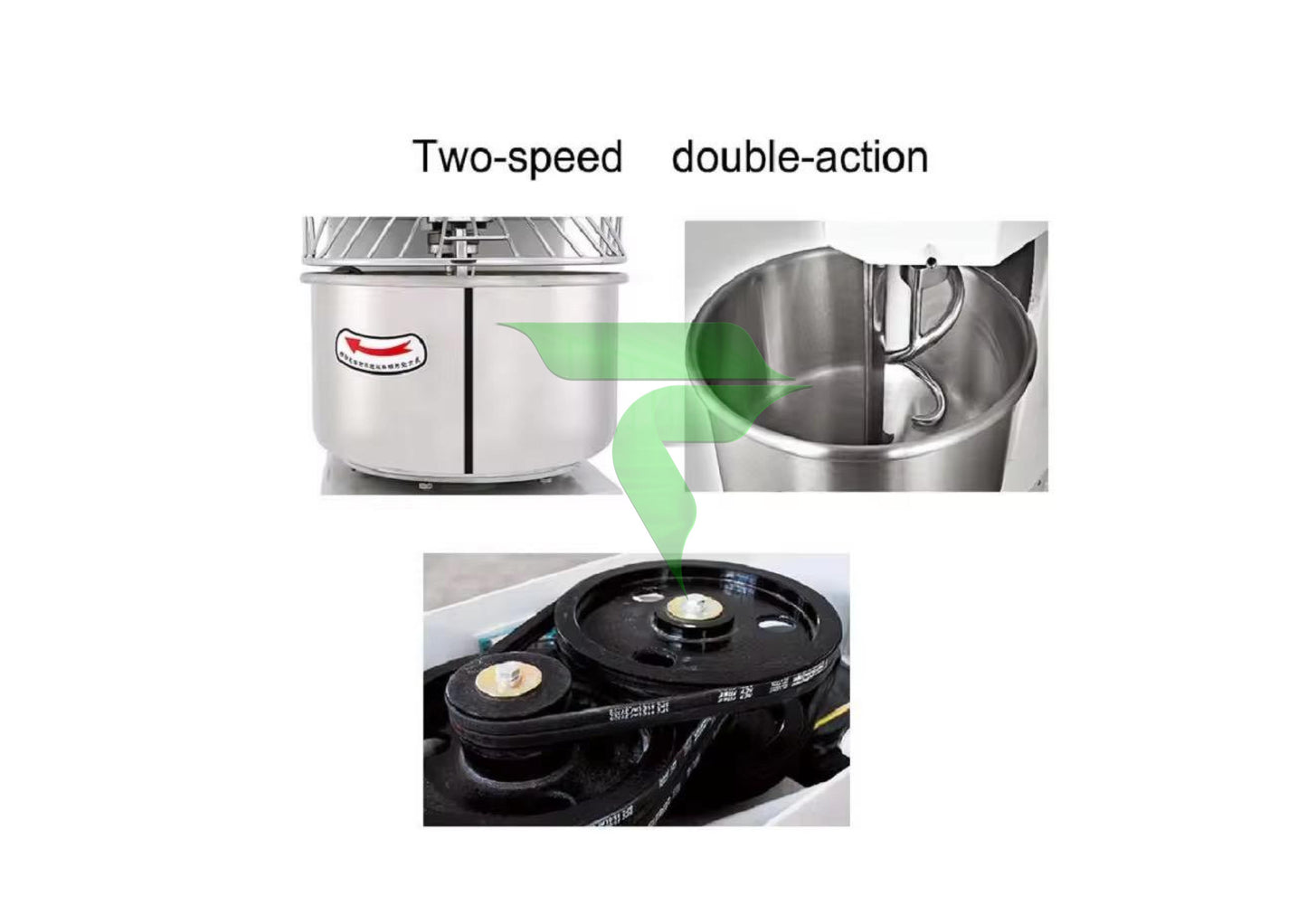 Larger Capacity Double Speed & Action Dough Mixer