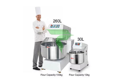 Larger Capacity Double Speed & Action Dough Mixer