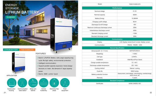 15KWh Lithium Battery